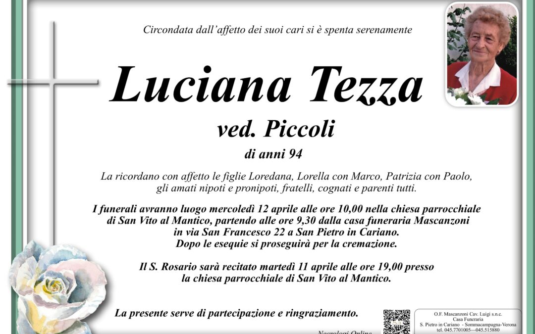 TEZZA LUCIANA VED. PICCOLI