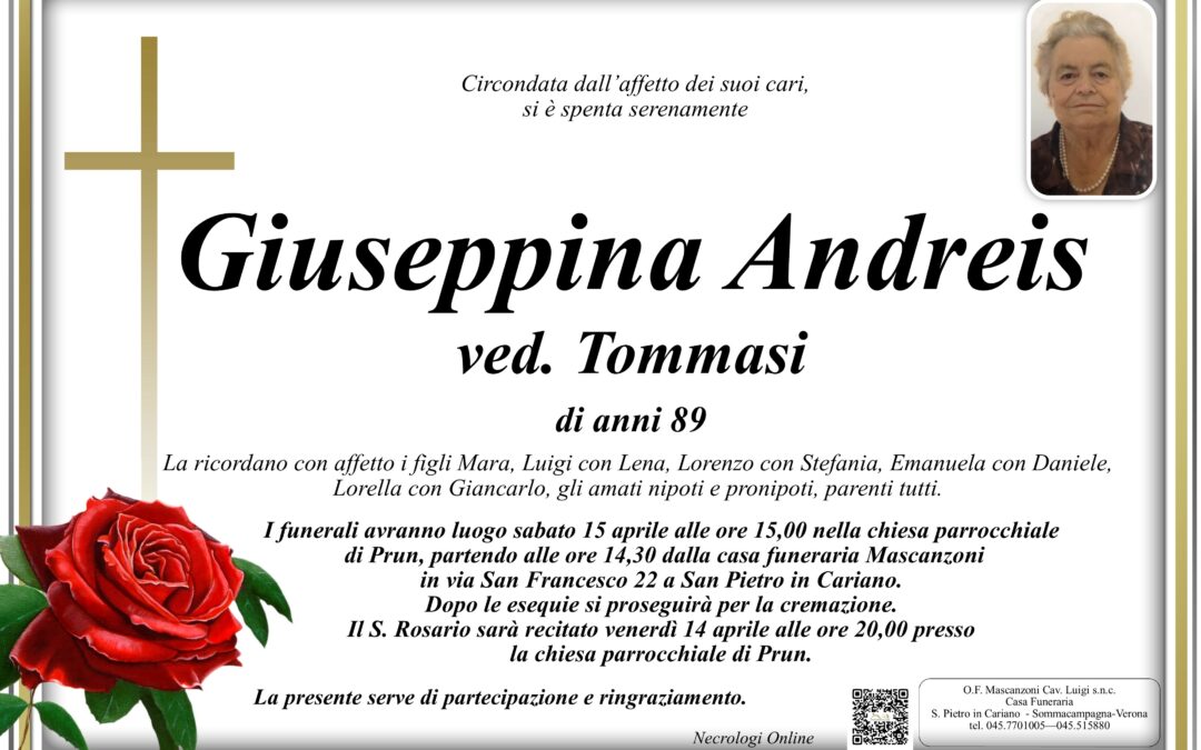 ANDREIS GIUSEPPINA VED. TOMMASI