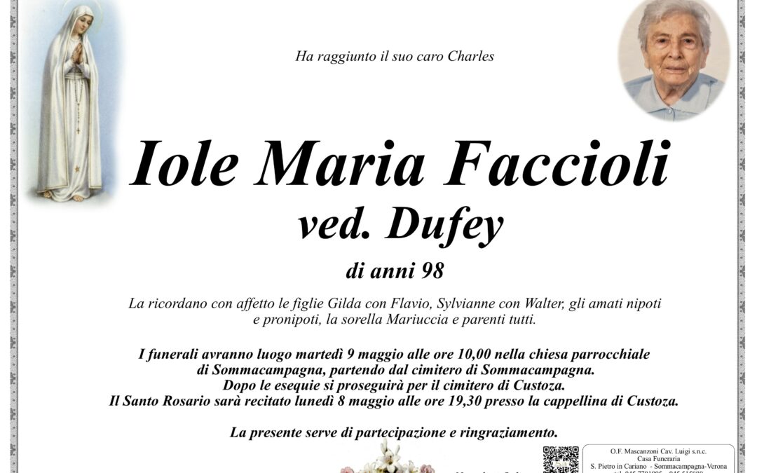 FACCIOLI IOLE MARIA VED. DUFEY