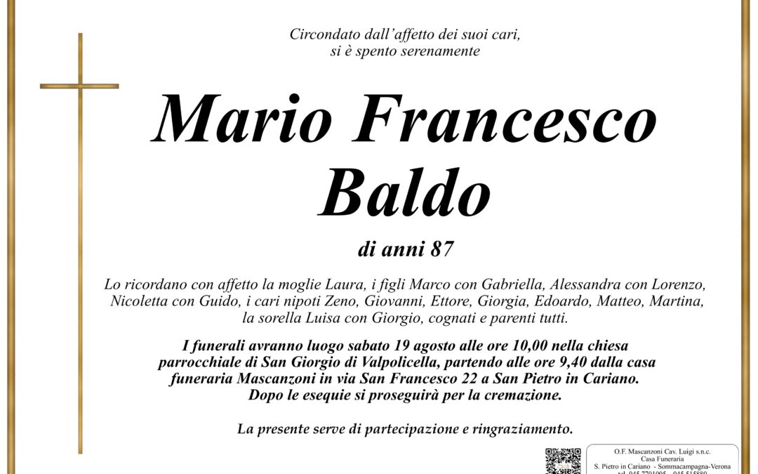 BALDO MARIO FRANCESCO