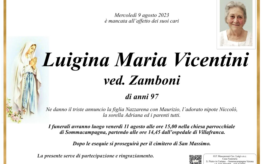 VICENTINI LUIGINA MARIA VED. ZAMBONI