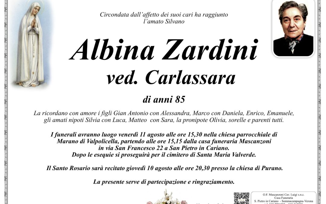 ZARDINI ALBINA VED. CARLASSARA