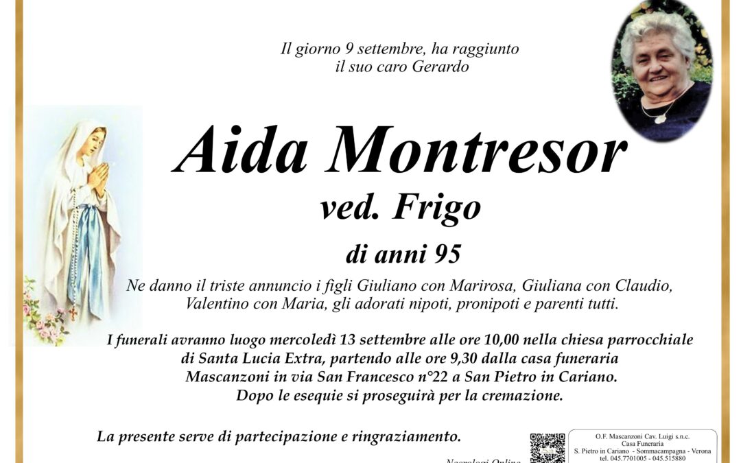 MONTRESOR AIDA VED. FRIGO