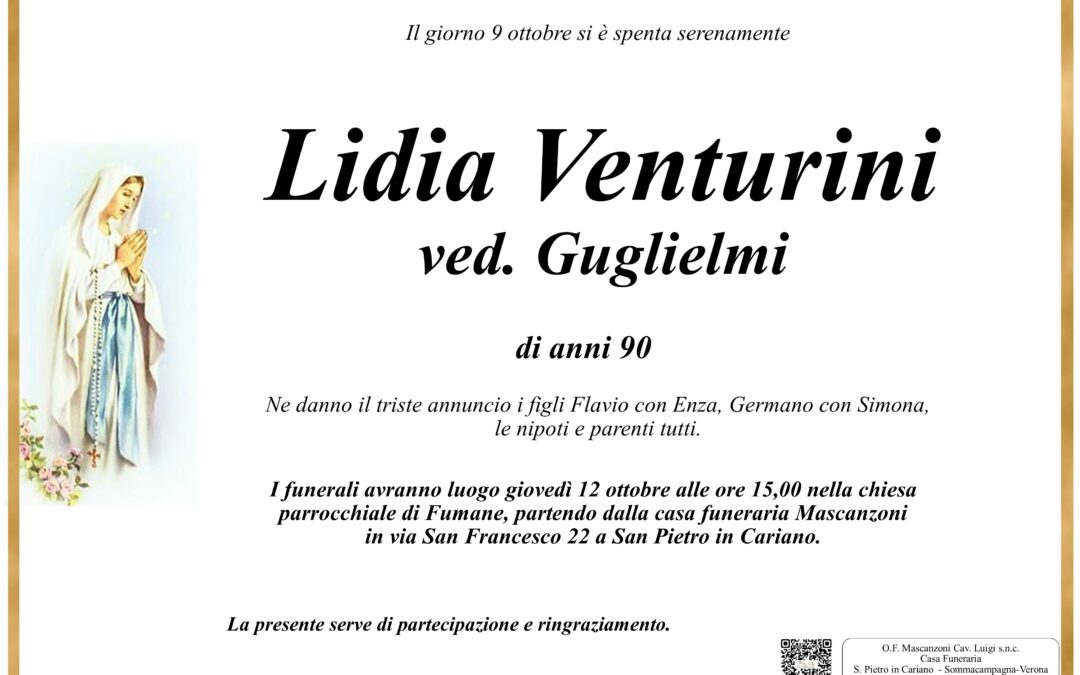 VENTURINI LIDIA VED. GUGLIELMI