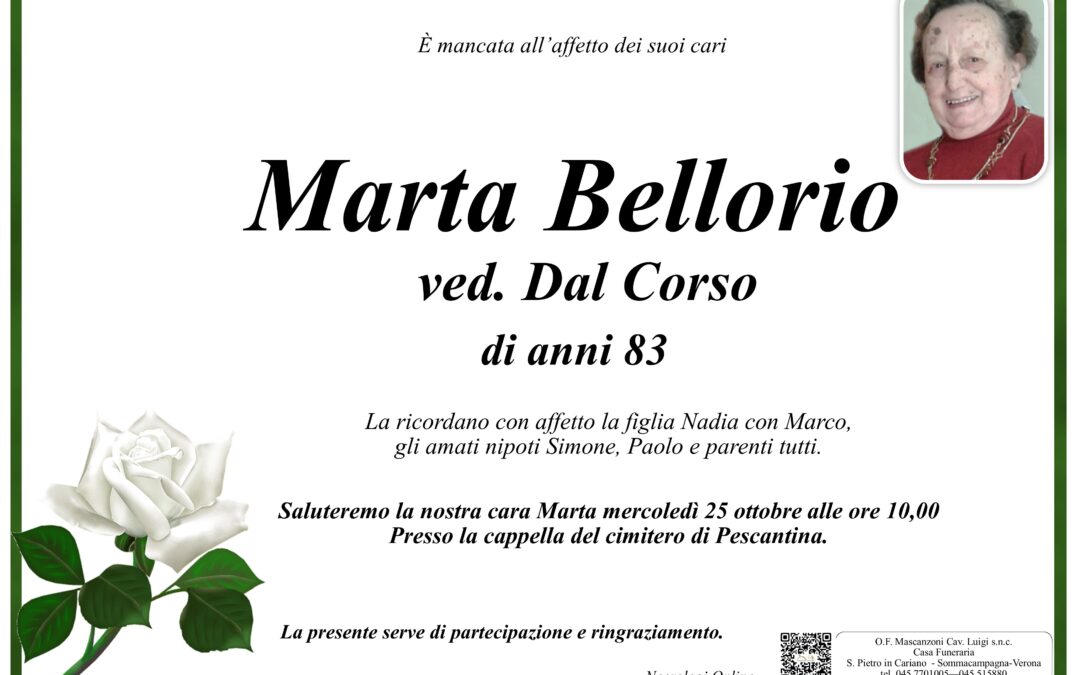 BELLORIO MARTA VED. DAL CORSO