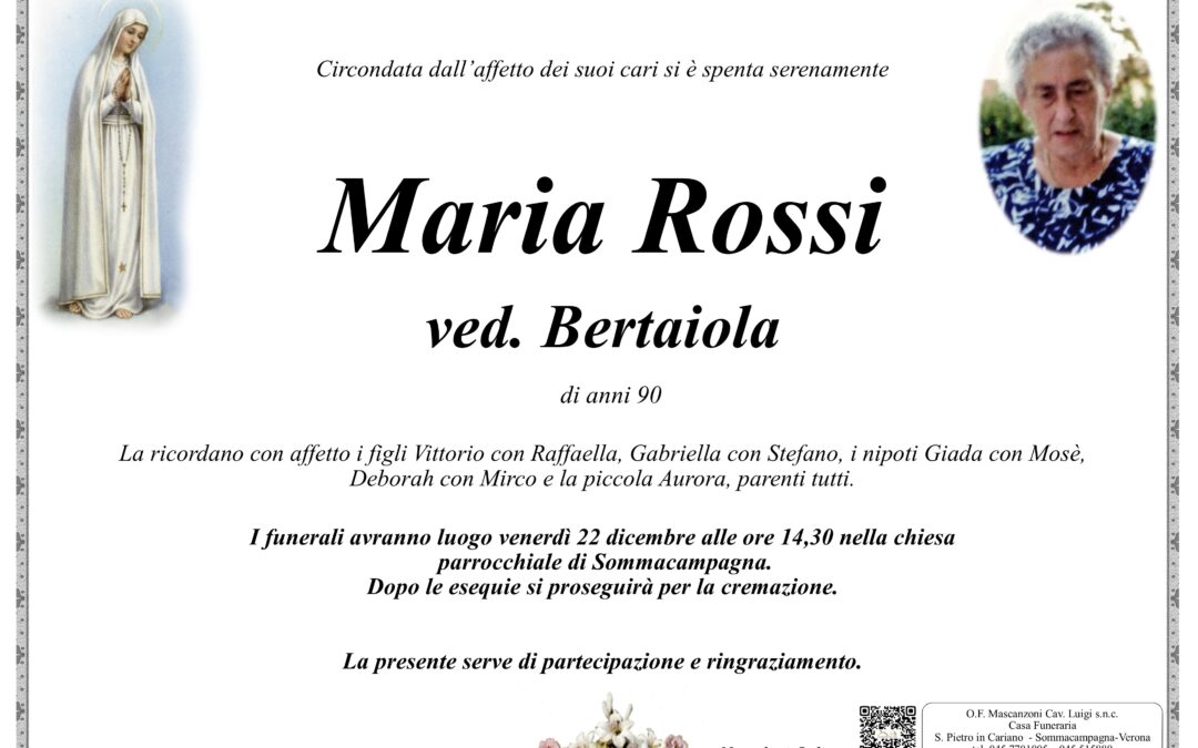 ROSSI MARIA VED. BERTAIOLA