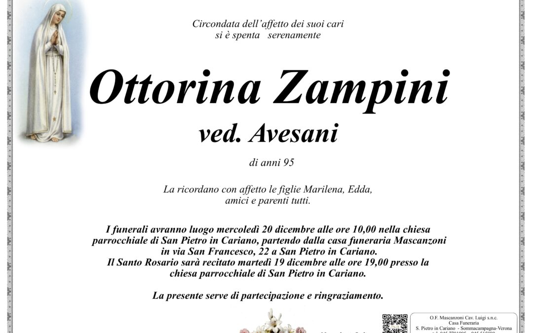 ZAMPINI OTTORINA VED. AVESANI