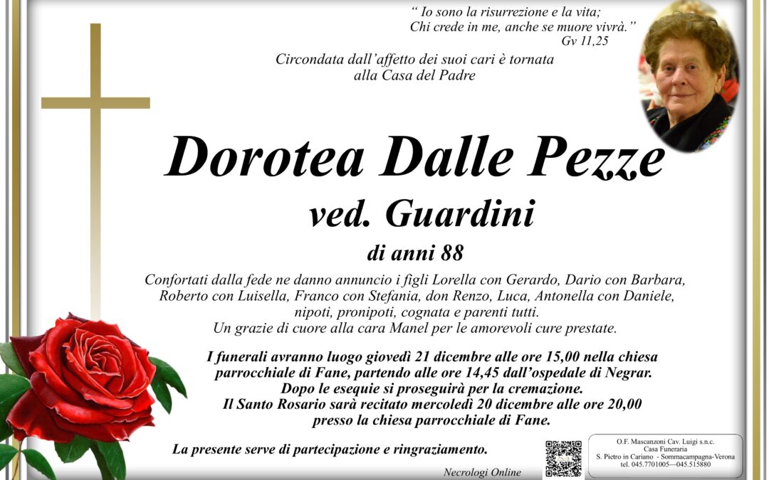 DALLE PEZZE DOROTEA VED. GUARDINI