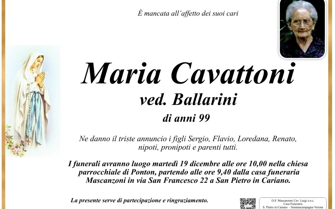 CAVATTONI MARIA VED. BALLARINI