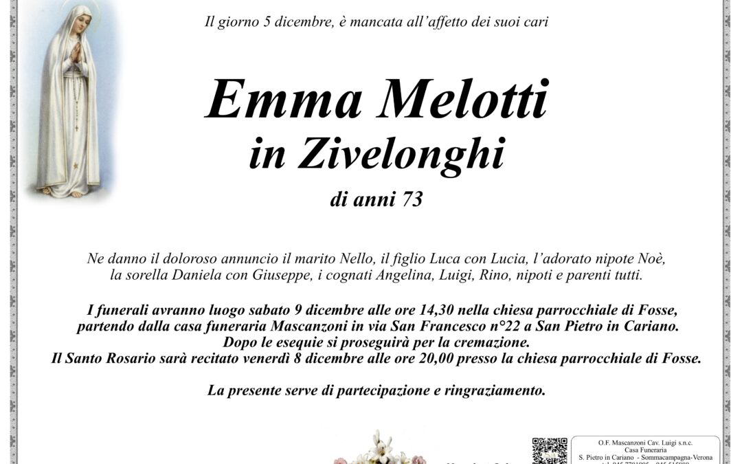 MELOTTI EMMA IN ZIVELONGHI