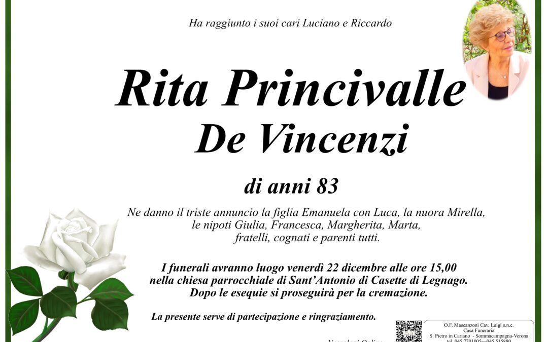 PRINCIVALLE DE VINCENZI RITA