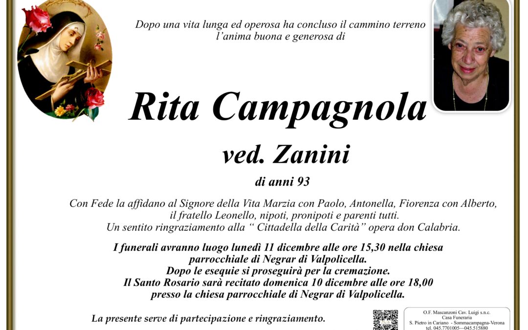 CAMPAGNOLA RITA VED. ZANINI