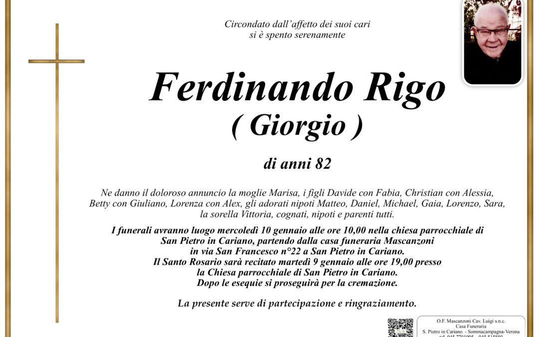 RIGO FERDINANDO GIORGIO
