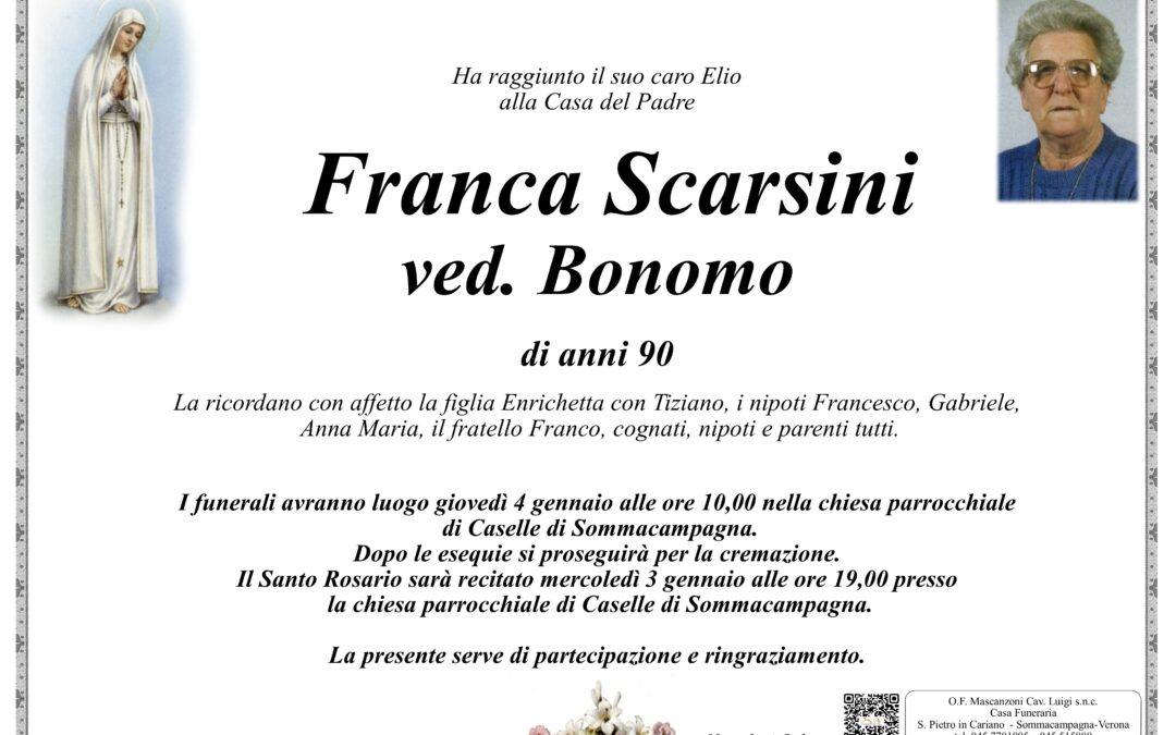 SCARSINI FRANCA VED. BONOMO