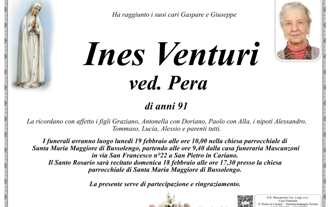 VENTURI INES VED. PERA