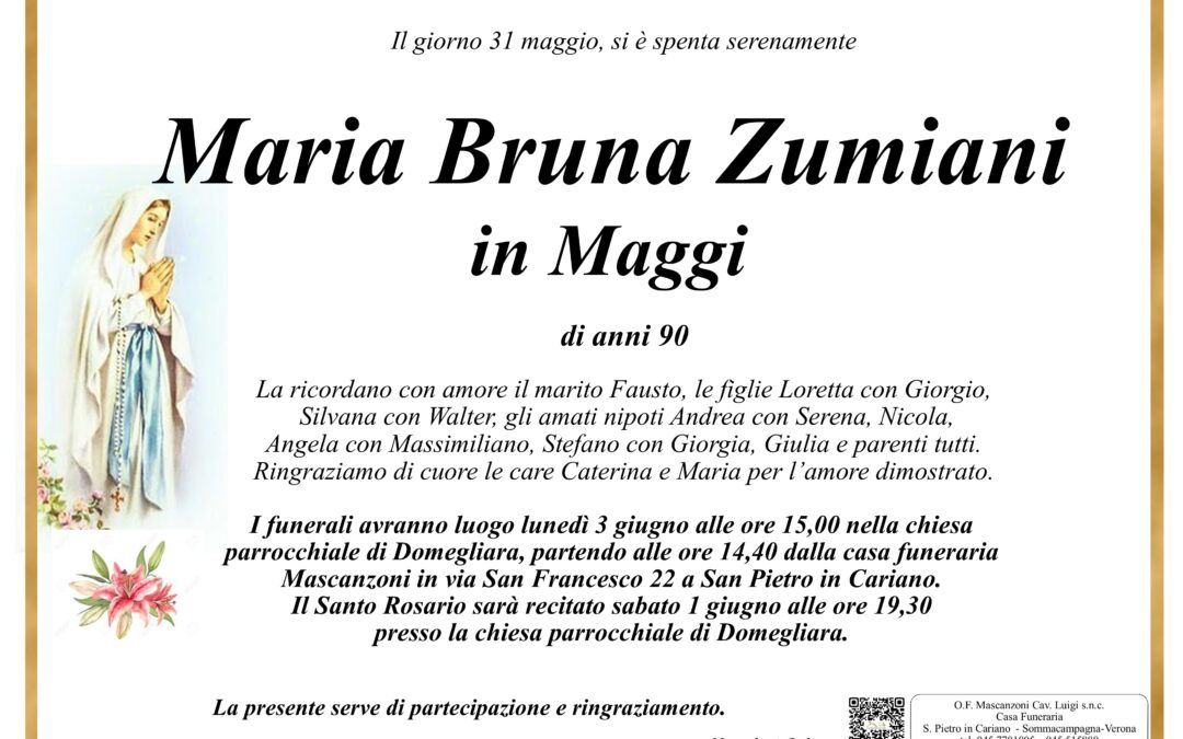 ZUMIANI MARIA BRUNA IN MAGGI