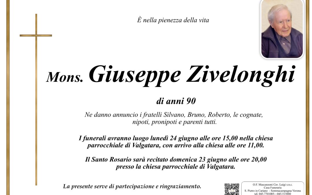 Mons. ZIVELONGHI GIUSEPPE