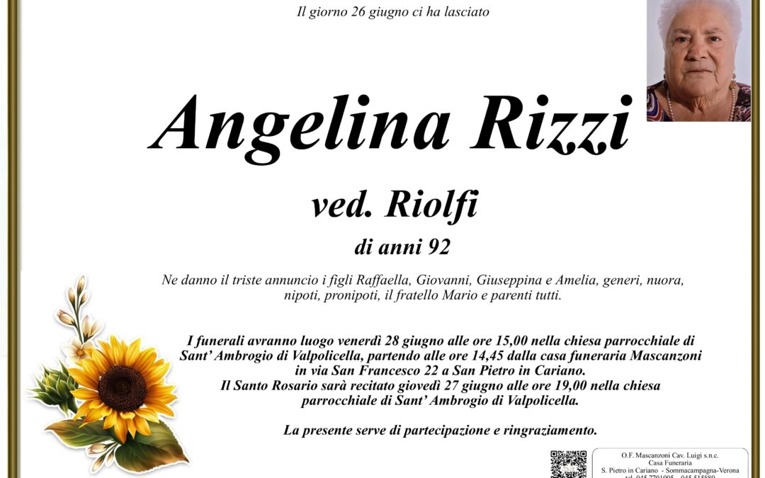 RIZZI ANGELINA VED. RIOLFI