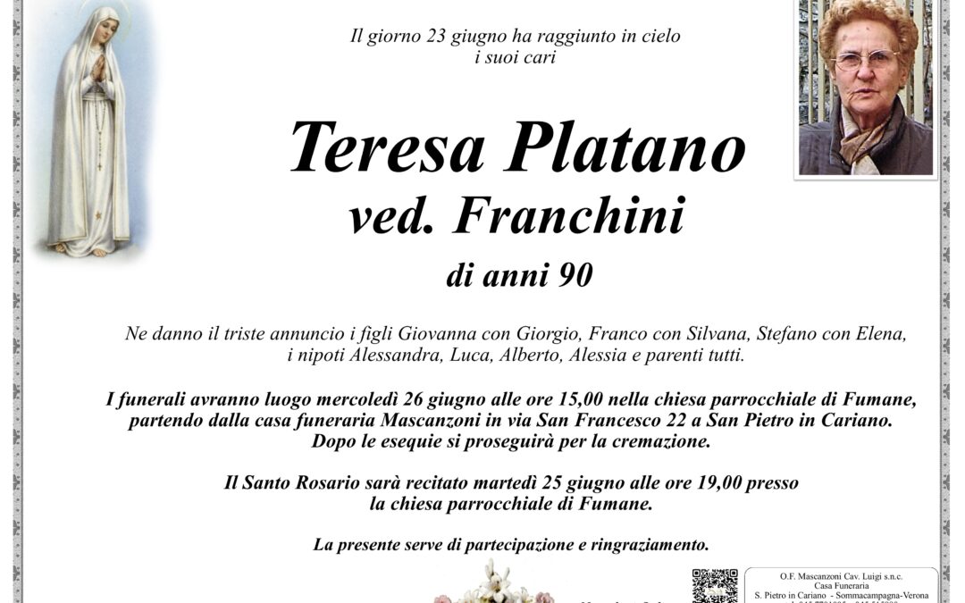 PLATANO TERESA VED. FRANCHINI