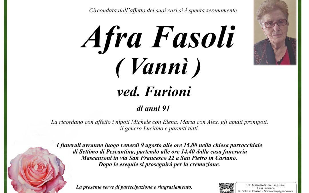 FASOLI AFRA VED. FURIONI