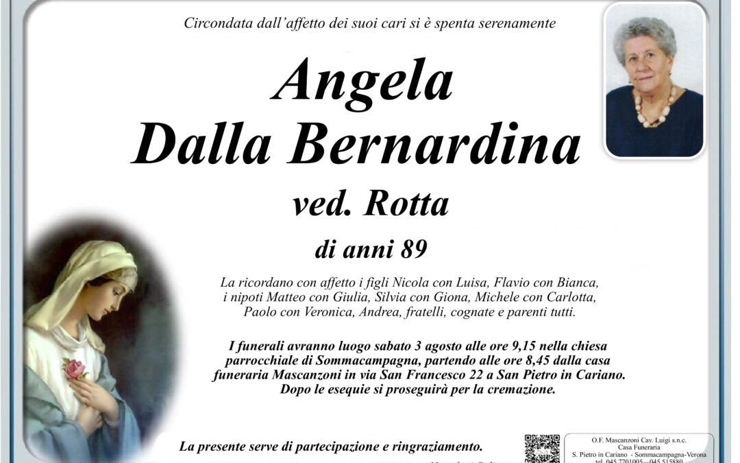 DALLA BERNARDINA ANGELA VED. ROTTA