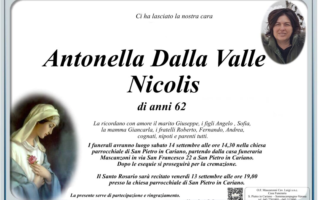 DALLA VALLE NICOLIS ANTONELLA