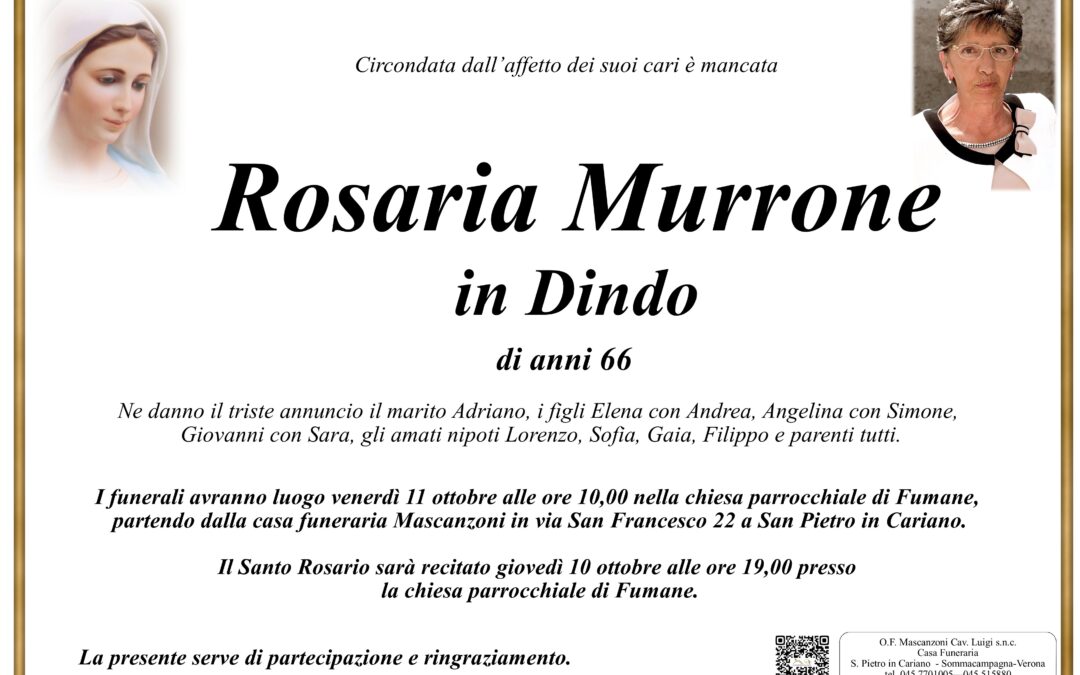 MURRONE ROSARIA IN DINDO