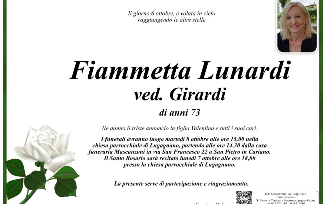 LUNARDI FIAMMETTA VED. GIRARDI