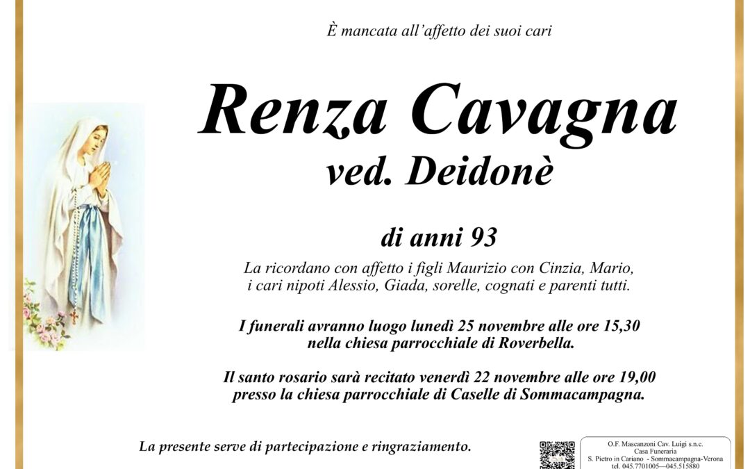 CAVAGNA RENZA VED DEIDONE’