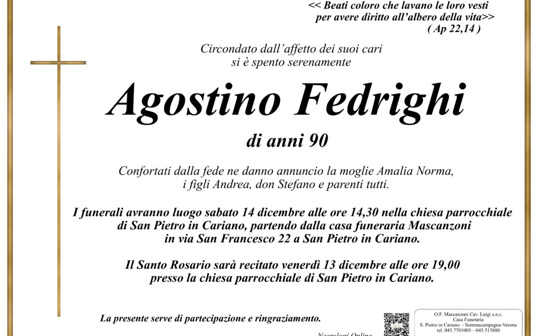 FEDRIGHI AGOSTINO