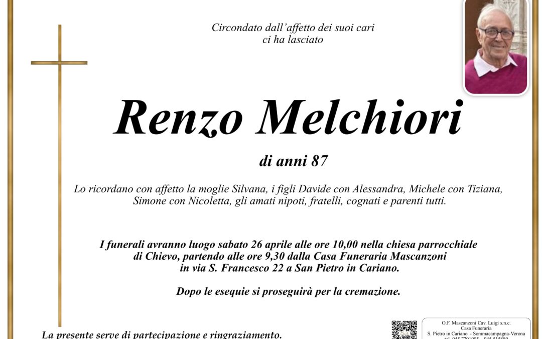 MELCHIORI RENZO