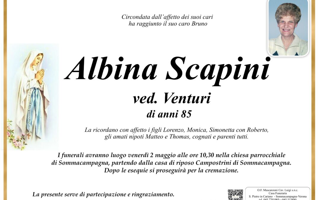 SCAPINI ALBINA VED. VENTURI