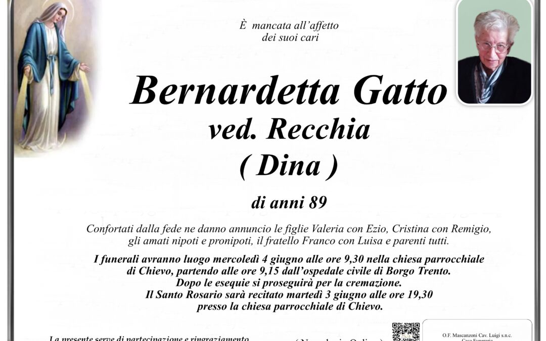 GATTO BERNARDETTA VED. RECCHIA