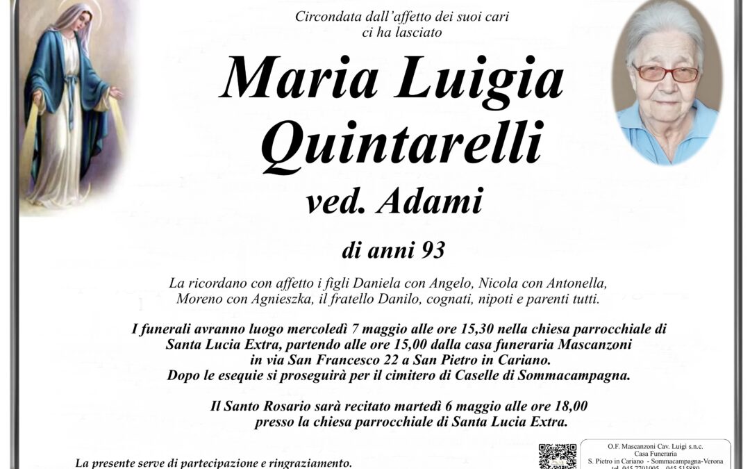 QUINTARELLI MARIA LUIGIA VED. ADAMI