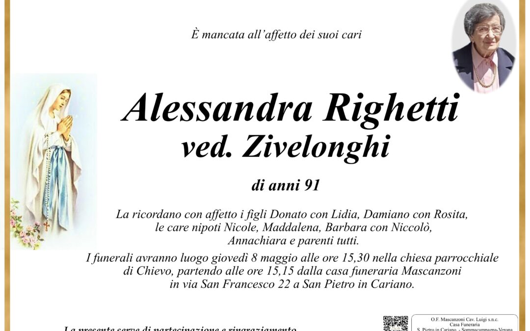 RIGHETTI ALESSANDRA VED. ZIVELONGHI