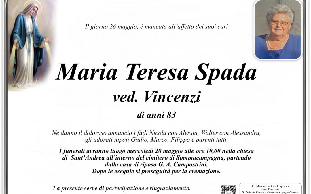 SPADA MARIA TERESA VED.VINCENZI
