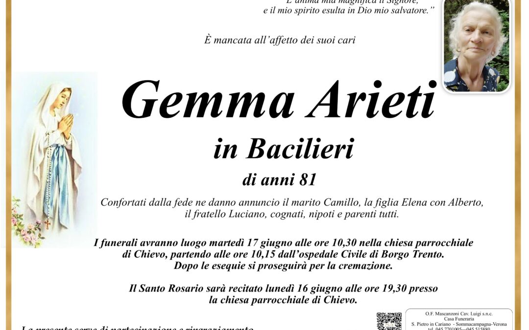 ARIETI GEMMA IN BACILIERI