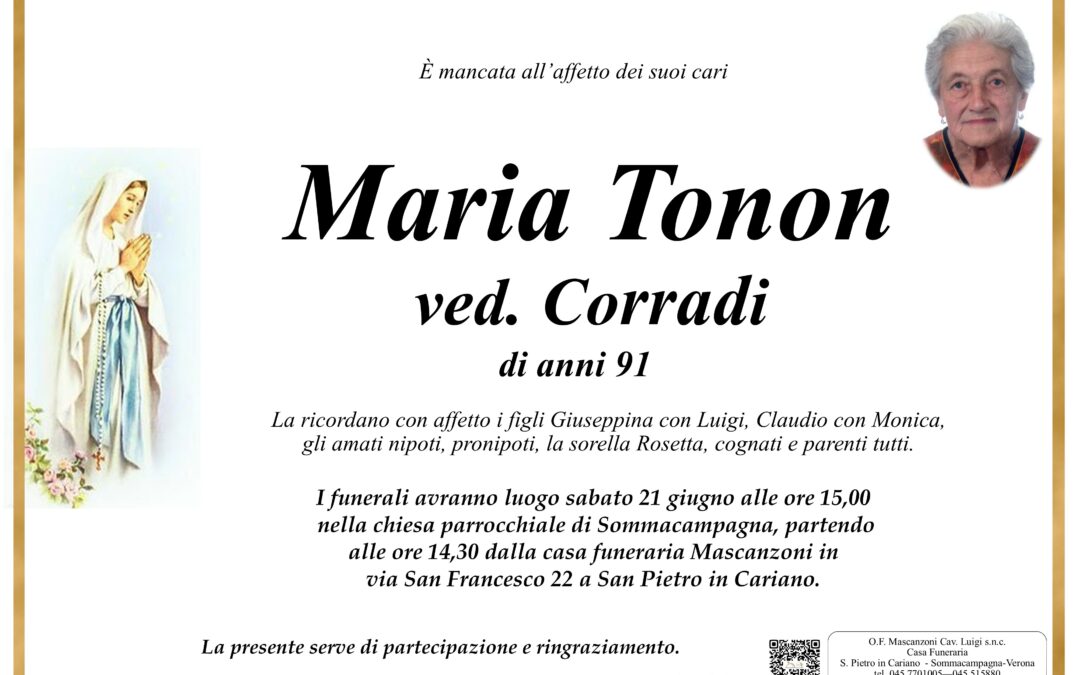TONON MARIA VED. CORRADI