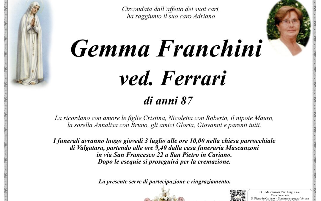 FRANCHINI GEMMA VED. FERRARI