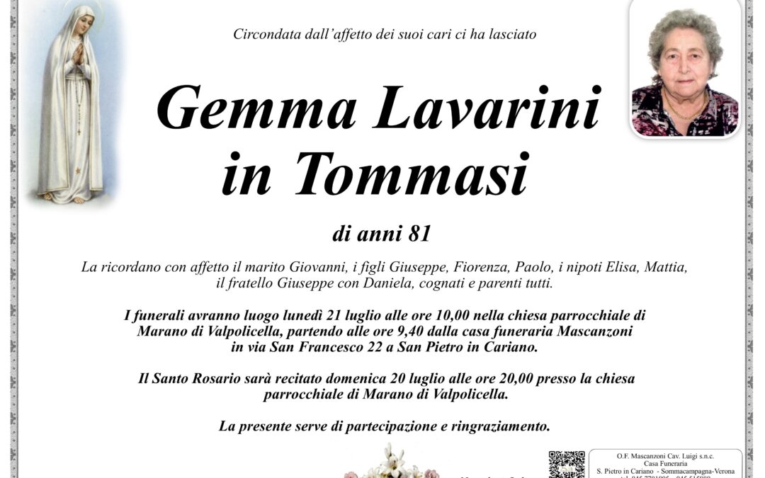 LAVARINI GEMMA IN TOMMASI