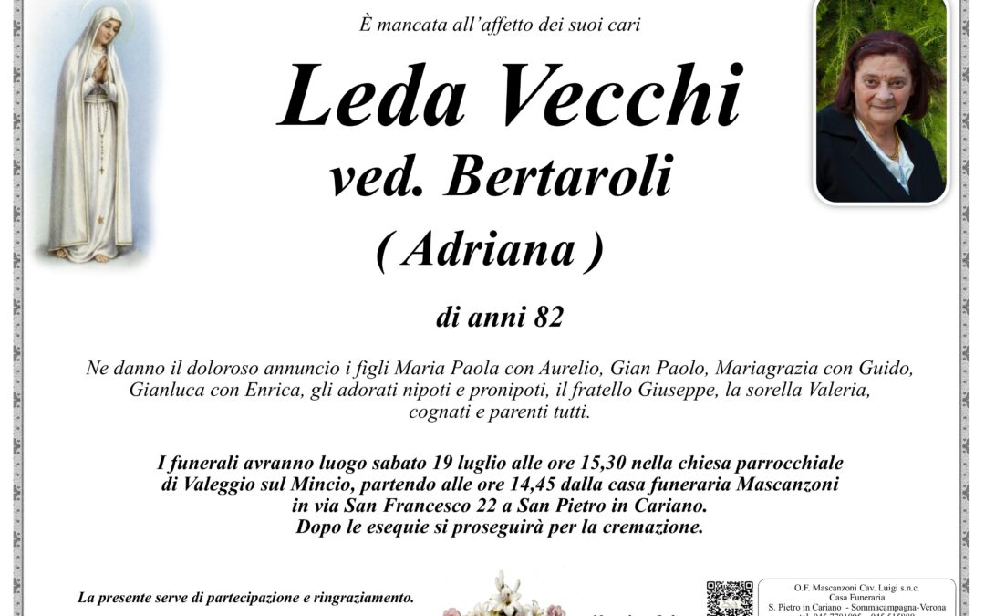 VECCHI LEDA VED. BERTAROLI