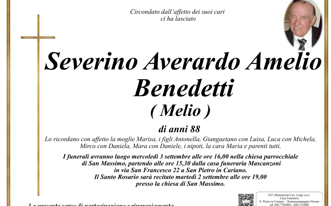 BENEDETTI SEVERINO AVERARDO AMELIO
