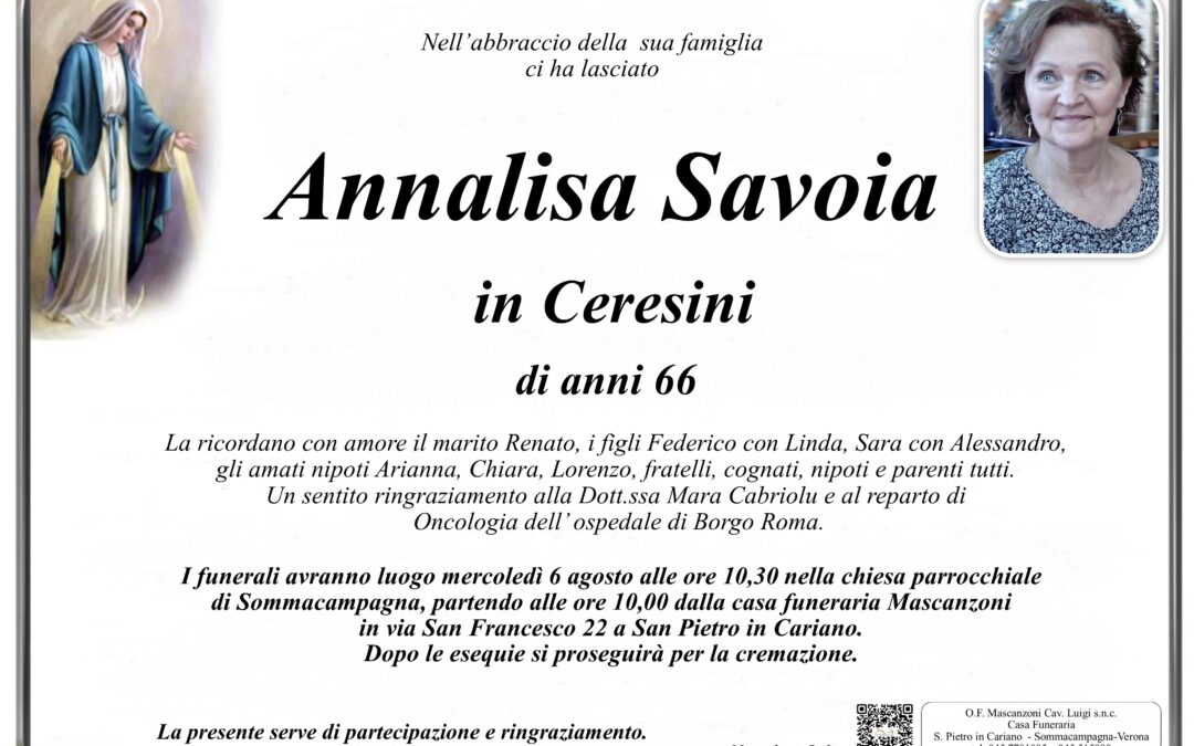 SAVOIA ANNALISA IN CERESINI