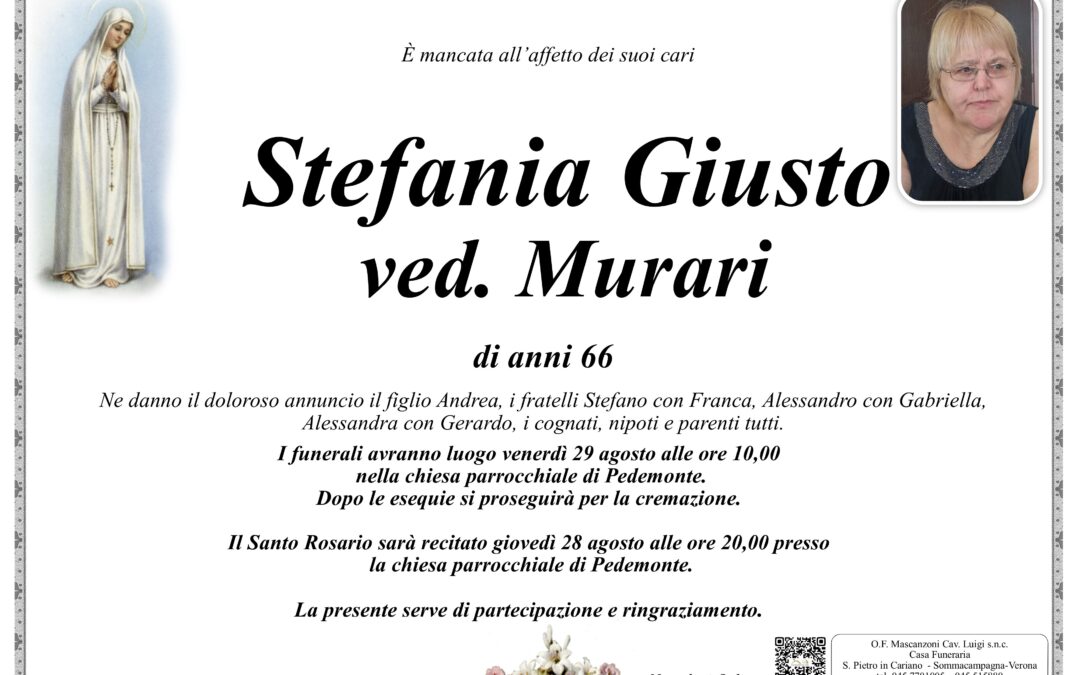GIUSTO STEFANIA VED. MURARI