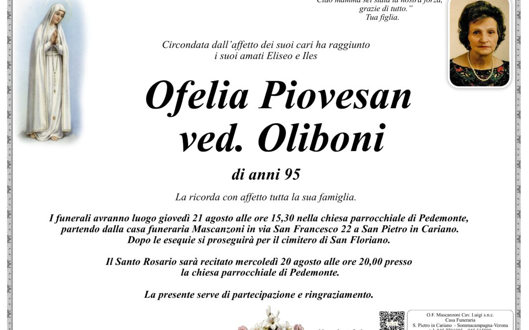 PIOVESAN OFELIA VED. OLIBONI