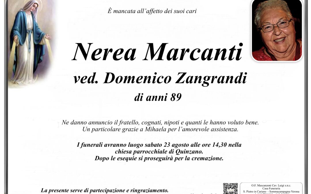 MARCANTI NEREA VED. DOMENICO ZANGRANDI