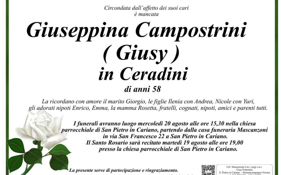 CAMPOSTRINI GIUSEPPINA IN CERADINI
