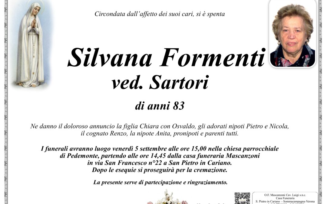 FORMENTI SILVANA VED. SARTORI