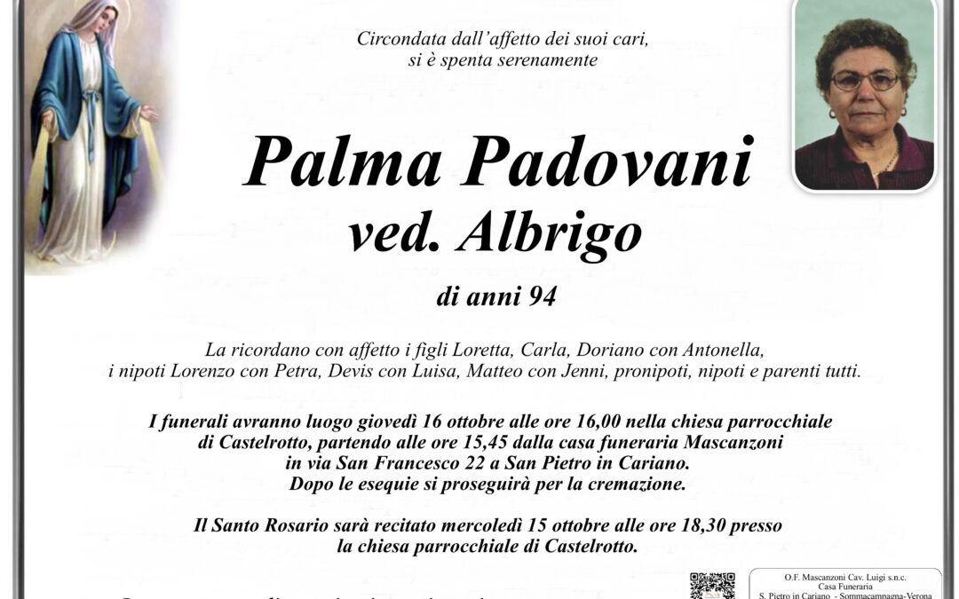 PADOVANI PALMA VED. ALBRIGO