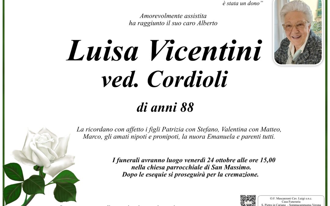 VICENTINI LUISA VED. CORDIOLI